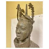 LARGE Old Benin Bronze Sculpture of an Oba