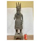 LARGE Old Benin Bronze Sculpture of an Oba