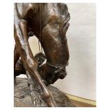 LARGE Old Vintage Frederic Remington Bronze Sculpture - "Wicked Pony"