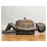 Old Figural Hemba / Kusu Ceremonial Bowl w/Lid