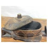 Old Figural Hemba / Kusu Ceremonial Bowl w/Lid