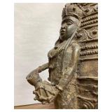 Wonderful Large Benin Bronze Figural Container