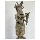 Wonderful Large Benin Bronze Figural Container