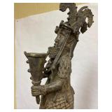 Wonderful Large Benin Bronze Figural Container