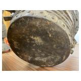 Wonderful Large Benin Bronze Figural Container