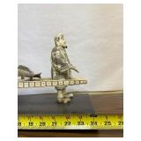 Excellent Vintage Oriental Carved Bone Fish Cart Display Statue