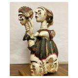 Unusual Old Dual Figure Temne Helmet Mask