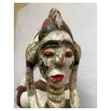 Unusual Old Dual Figure Temne Helmet Mask