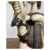 Unusual Old Dual Figure Temne Helmet Mask
