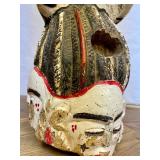 Unusual Old Dual Figure Temne Helmet Mask