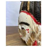 Unusual Old Dual Figure Temne Helmet Mask