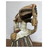 Unusual Old Dual Figure Temne Helmet Mask