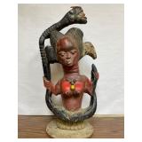Excellent old Mami Wata Figure w/Serpent - West Africa