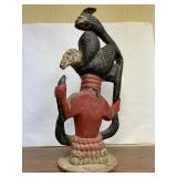 Excellent old Mami Wata Figure w/Serpent - West Africa