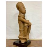 Outstanding Ancient African Terracotta Seated Nok Figure
