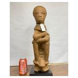 Outstanding Ancient African Terracotta Seated Nok Figure