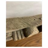 Unusual Old Relief Carved Wood Tribal Storyboard or Stele