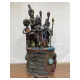 Large & Impressive Old Yoruba Beaded Figural Headdress #2