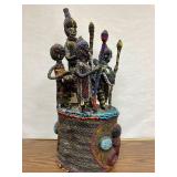Large & Impressive Old Yoruba Beaded Figural Headdress #2