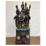 Large & Impressive Old Yoruba Beaded Figural Headdress #2
