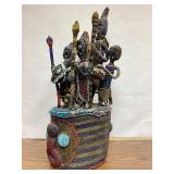 Large & Impressive Old Yoruba Beaded Figural Headdress #2