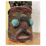 Large & Impressive Old Yoruba Beaded Figural Headdress #2