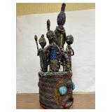 Large & Impressive Old Yoruba Beaded Figural Headdress #2