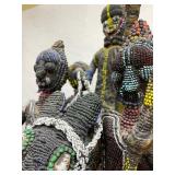 Large & Impressive Old Yoruba Beaded Figural Headdress #2