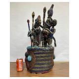 Large & Impressive Old Yoruba Beaded Figural Headdress #2