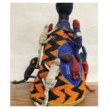 Large & Elaborate Old Yoruba Beaded Crown #1