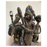 Large & Impressive Old Yoruba Beaded Figural Headdress #1