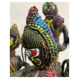 Large & Impressive Old Yoruba Beaded Figural Headdress #1
