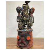 Large & Impressive Old Yoruba Beaded Figural Headdress #1