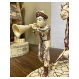 Vintage Highly Detailed Oriental Royal Processional Scene Statue
