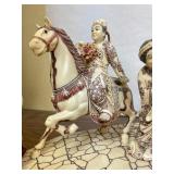 Vintage Highly Detailed Oriental Royal Processional Scene Statue