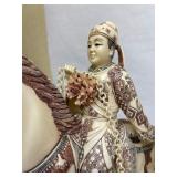 Vintage Highly Detailed Oriental Royal Processional Scene Statue