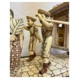 Vintage Highly Detailed Oriental Royal Processional Scene Statue