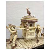 Vintage Highly Detailed Oriental Royal Processional Scene Statue
