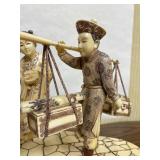 Vintage Highly Detailed Oriental Royal Processional Scene Statue