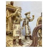 Vintage Highly Detailed Oriental Royal Processional Scene Statue
