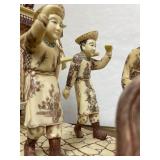 Vintage Highly Detailed Oriental Royal Processional Scene Statue