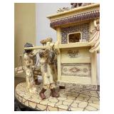 Vintage Highly Detailed Oriental Royal Processional Scene Statue