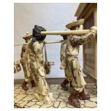 Vintage Highly Detailed Oriental Royal Processional Scene Statue