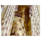 Vintage Highly Detailed Oriental Royal Processional Scene Statue