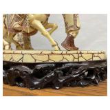Vintage Highly Detailed Oriental Royal Processional Scene Statue