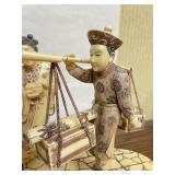 Vintage Highly Detailed Oriental Royal Processional Scene Statue