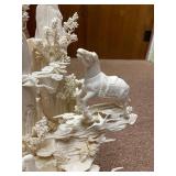Large & Fantastic Carved Bone Highly Detailed Chinese Sculpture w/Horses