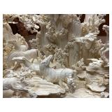 Large & Fantastic Carved Bone Highly Detailed Chinese Sculpture w/Horses