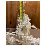 Large & Fantastic Carved Bone Highly Detailed Chinese Sculpture w/Horses