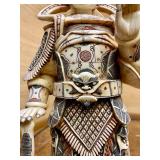 Highly Detailed Vintage Carved Bone Chinese Warrior Figure